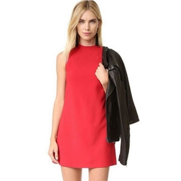Alice + Olivia Red mock neck mini dress - Picture 2 of 12